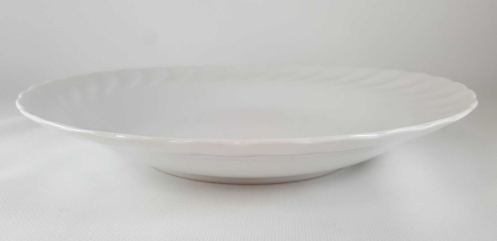 [45812737] Suppenteller 23 cm Marienbad Ingres Weiss Wellenmuster gebraucht - akzeptabel Bild 3