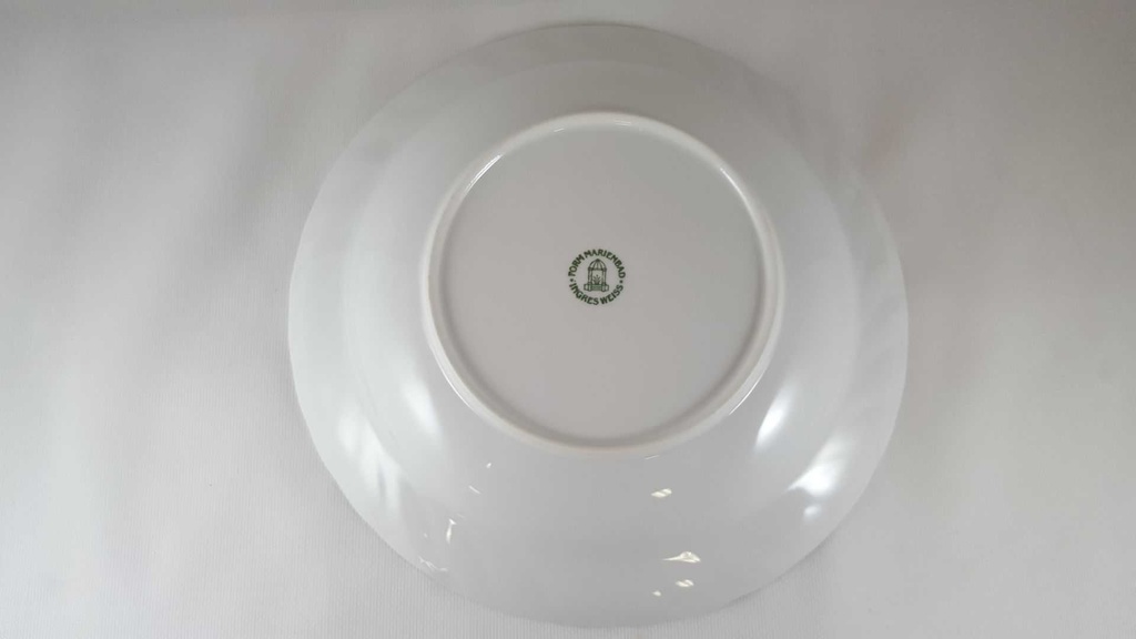 [45812737] Suppenteller 23 cm Marienbad Ingres Weiss Wellenmuster gebraucht - akzeptabel Bild 4