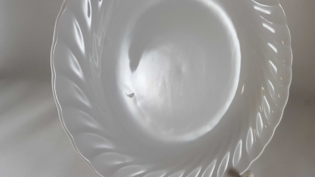 [45812737] Suppenteller 23 cm Marienbad Ingres Weiss Wellenmuster gebraucht - akzeptabel Bild 6