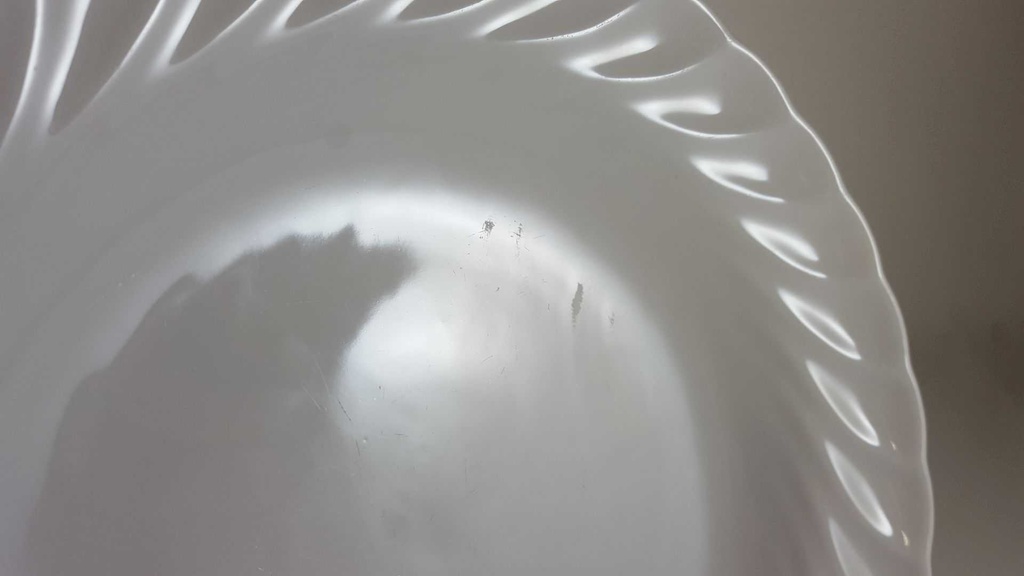 [45812737] Suppenteller 23 cm Marienbad Ingres Weiss Wellenmuster gebraucht - akzeptabel Bild 7