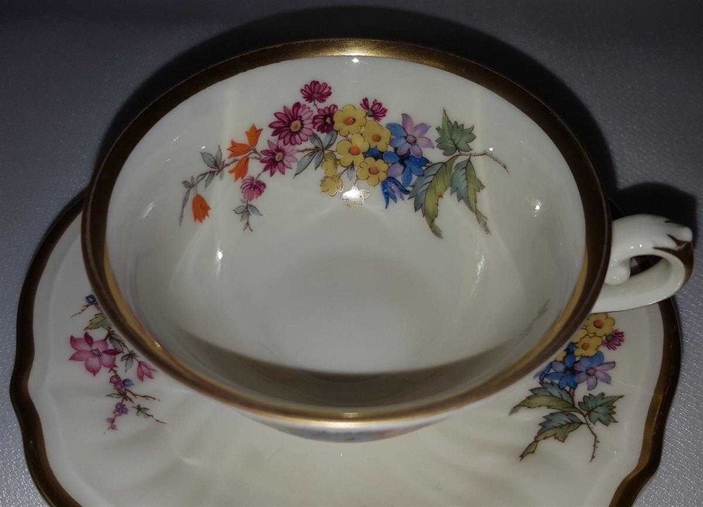 [45812752] Mokkatasse mit Untertasse Tasse Espressotasse 2tlg Rosenthal Parzival Blumendekor Blumen gebraucht - sehr gut Bild 4