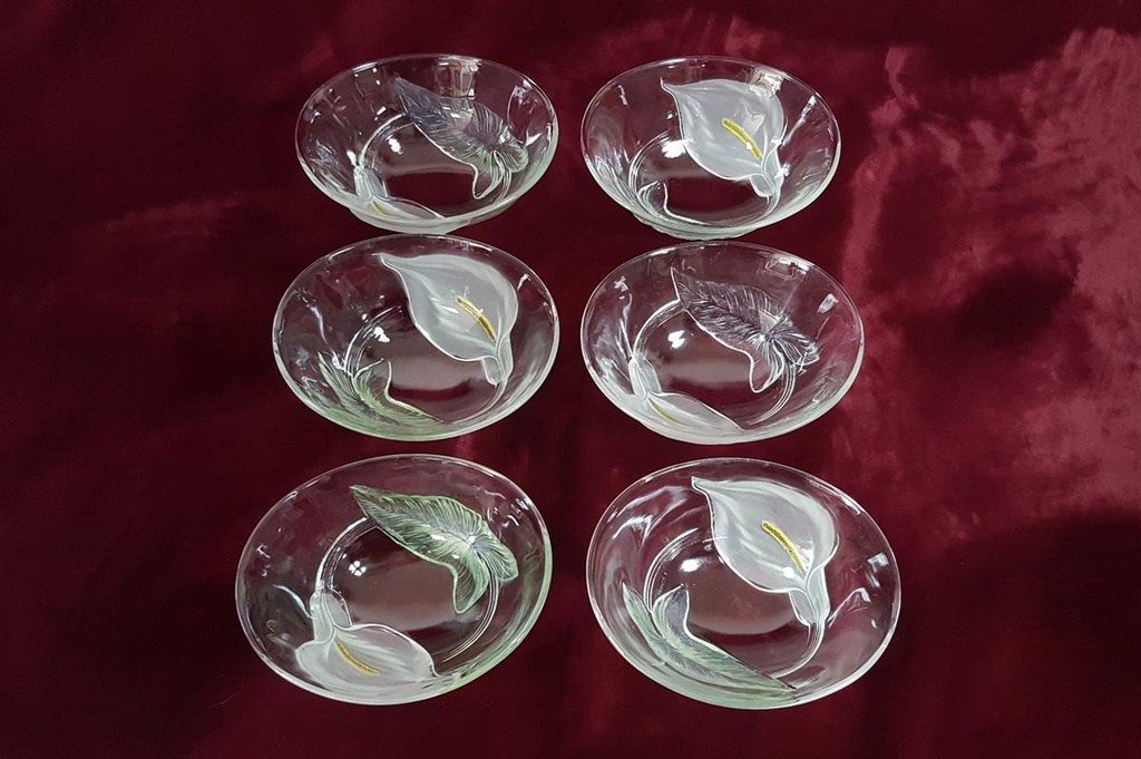 [458128041] France Schüssel Glas Set 1xgroße Schale 6xkleine Schälchen 7 tlg. Bild 3