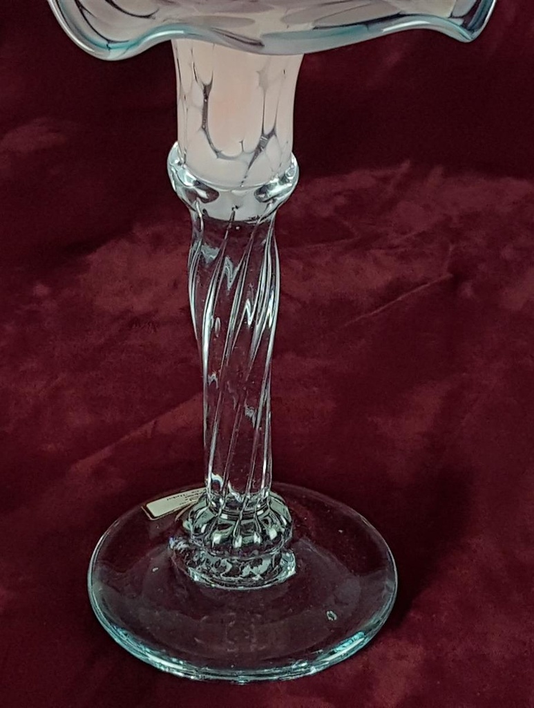 [458128071] Kerzenhalter mundgeblasen 28,7 cm Römische Glashütte gebraucht - gut Bild 6