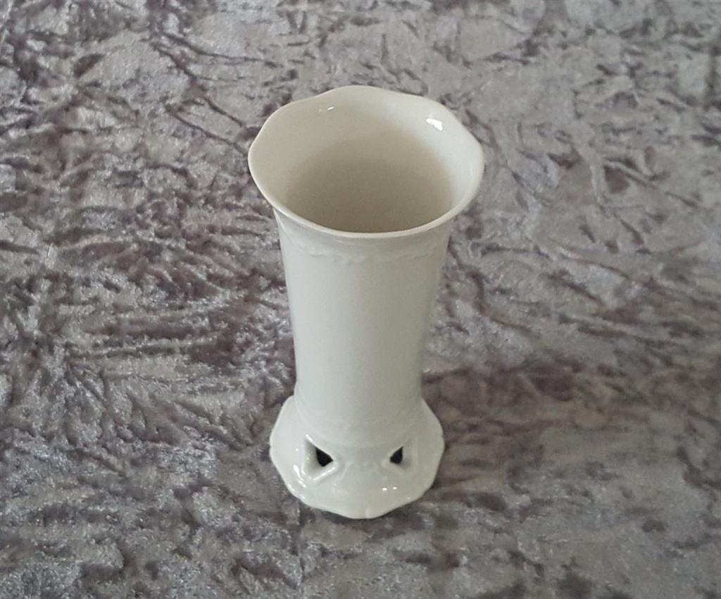 [458128082] Vase Blumenvase 13,9 cm Fine China Weiß gebraucht - sehr gut Bild 2