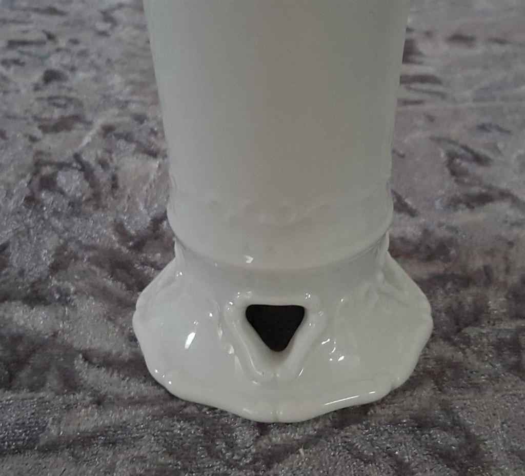 [458128082] Vase Blumenvase 13,9 cm Fine China Weiß gebraucht - sehr gut Bild 3