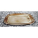 [458128108] Steinzeug Keramik Platte Servierplatte Fleischplatte 35,3 cmx25,6 cm Bild 2