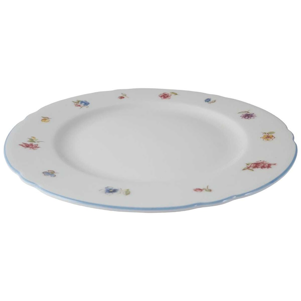 [45812817] Kuchenteller 20,2 cm Burg Lindau Blaurand Streublumen gebraucht - gut Bild 2