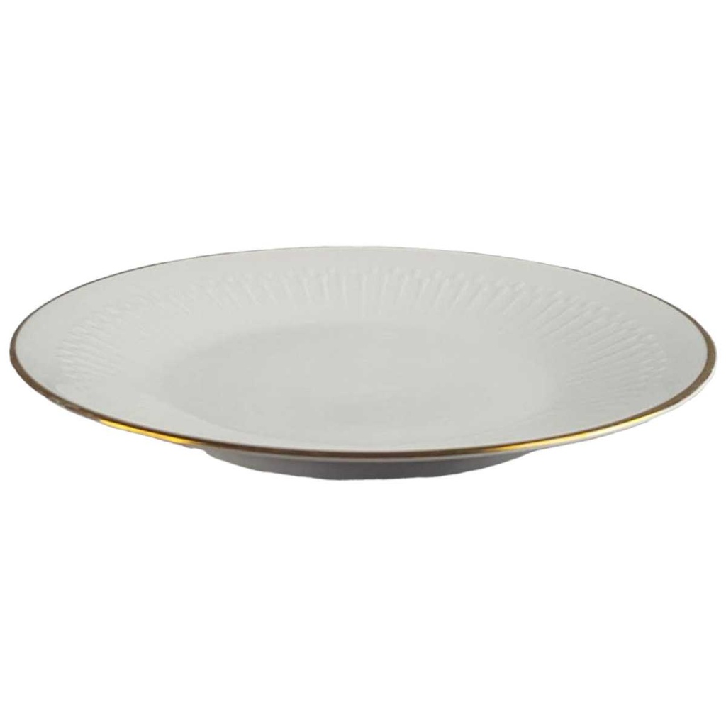 [458128188] Kuchenteller Goldrand 19,7 cm Hutschenreuther Luxor Weiß gebraucht - akzeptabel Bild 2