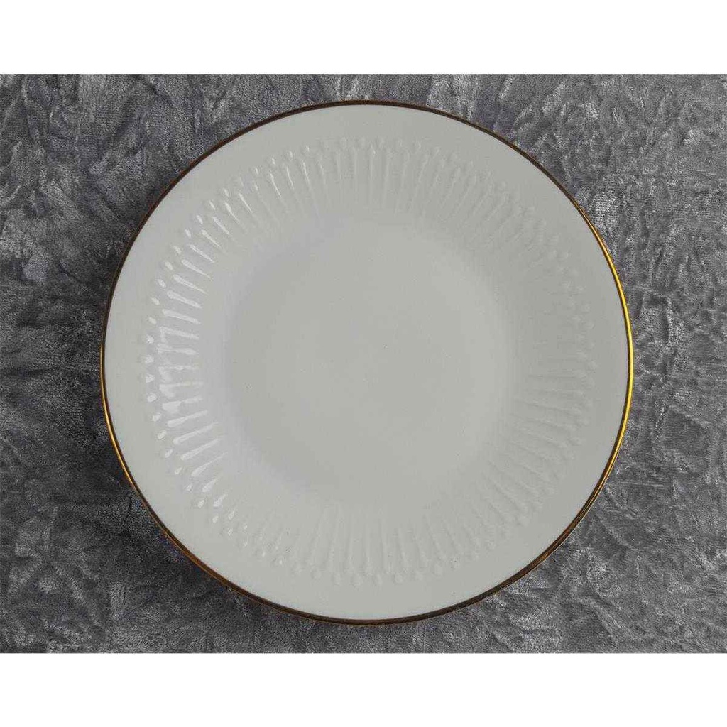[458128188] Kuchenteller Goldrand 19,7 cm Hutschenreuther Luxor Weiß gebraucht - akzeptabel Bild 3