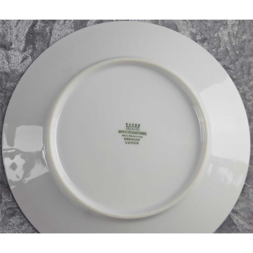 [458128188] Kuchenteller Goldrand 19,7 cm Hutschenreuther Luxor Weiß gebraucht - akzeptabel Bild 4
