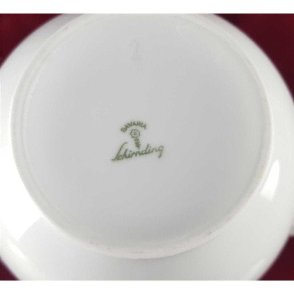 [458128193] Kaffeekanne Goldrand 1,5 L Schirnding Bavaria rote Rosen mit Rot gebraucht - gut Bild 6