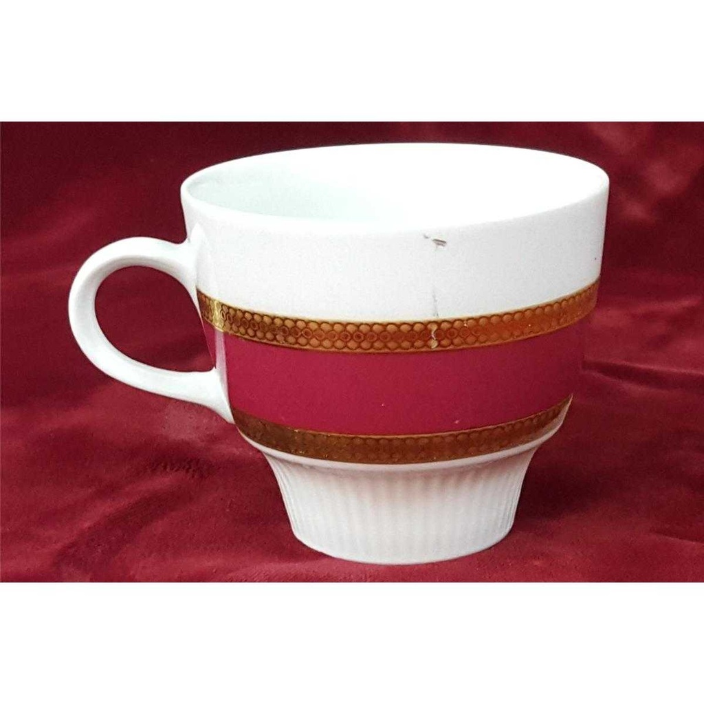 [458128210] Kaffeetasse Tasse Goldrand Mitterteich Form 870 Rot gebraucht - gut Bild 3