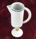 [458128212] Kaffeekanne 0,9 L Marienbad Arzberg Ingres Weiss Grünrand gold Karo Streublumen Obstfrüchte gebraucht - sehr gut Bild 5