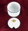 [458128213] Zuckerdose Marienbad Arzberg Ingres Weiss Grünrand gold Karo Streublumen Obstfrüchte gebraucht - gut Bild 3
