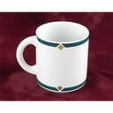 [458128214] Kaffeetasse Tasse Marienbad Arzberg Ingres Weiss Grünrand gold Karo Streublumen Obstfrüchte gebraucht - gut Bild 3