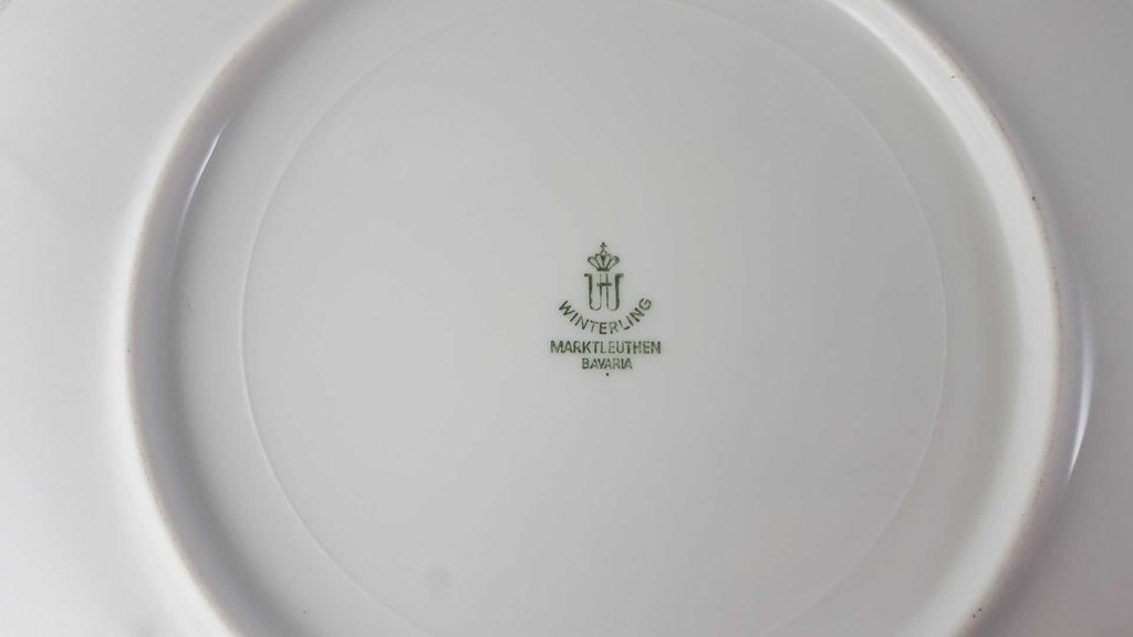 [45812822] Speiseteller Essteller 24,5 cm Winterling Marktleuthen Rillenform Blaue Blumen gebraucht - gut Bild 5