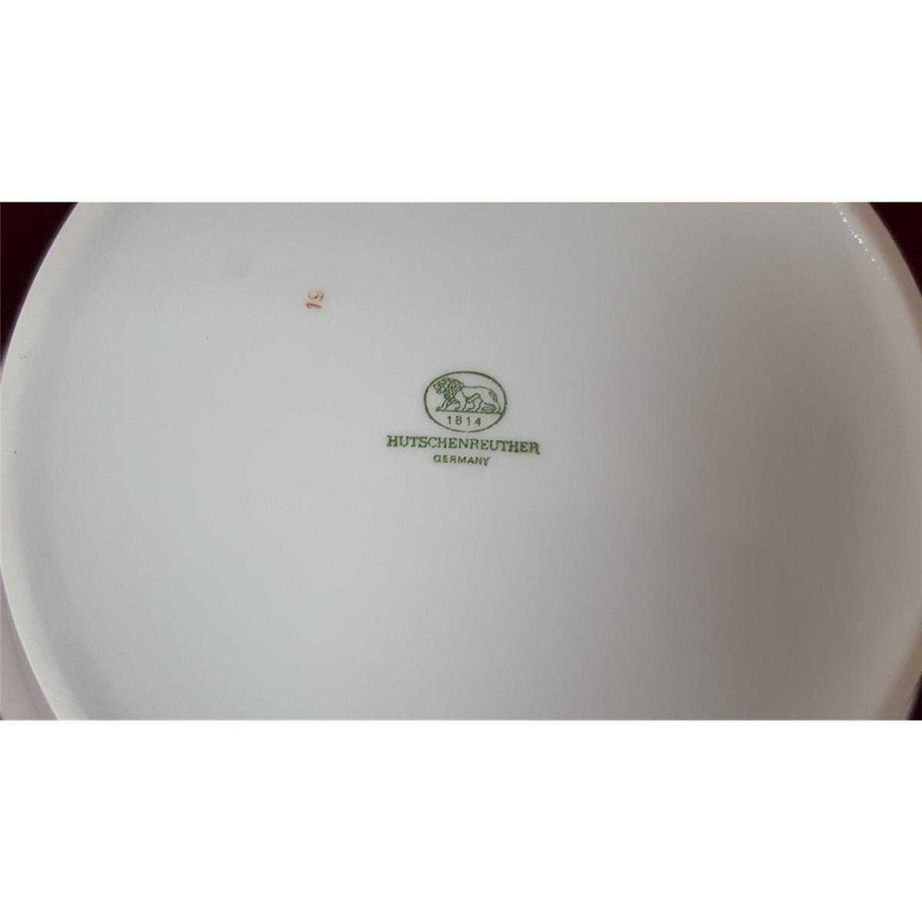 [458128272] Schüssel Golddekor 20,5 cm Hutschenreuther weiß braun gebraucht - gut Bild 3