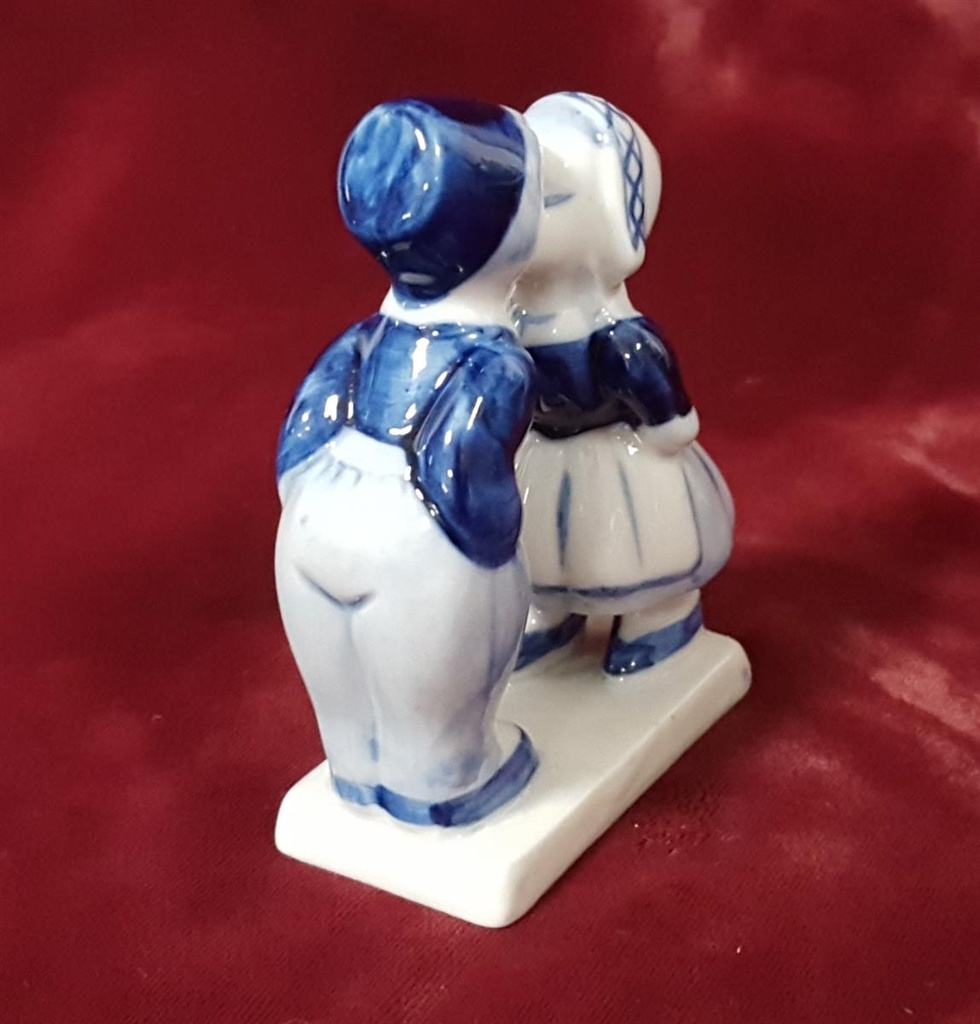 [458128308] Delfts Blauw Figur küssende Mädchen + Junge Holland H 9,4 cm Bild 4