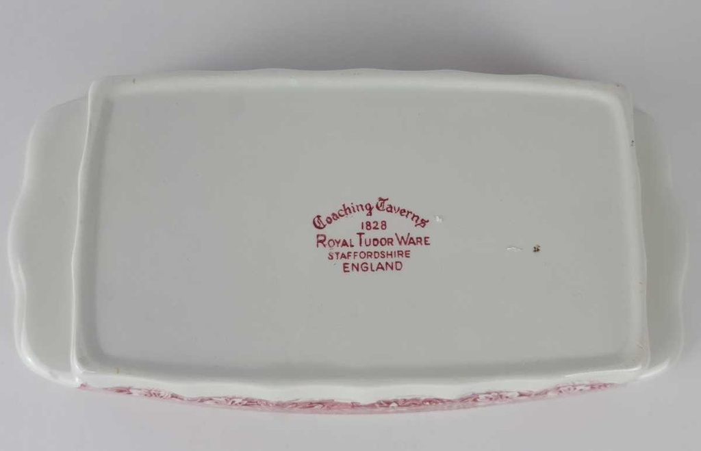 [458128352] Butterglocke Rarität Royal Tudor Coaching Taverns Rot gebraucht - gut Bild 6