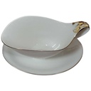 [458128354] Sauciere Goldrand Tirschenreuth Elfenbein Beige gebraucht - gut Bild 2