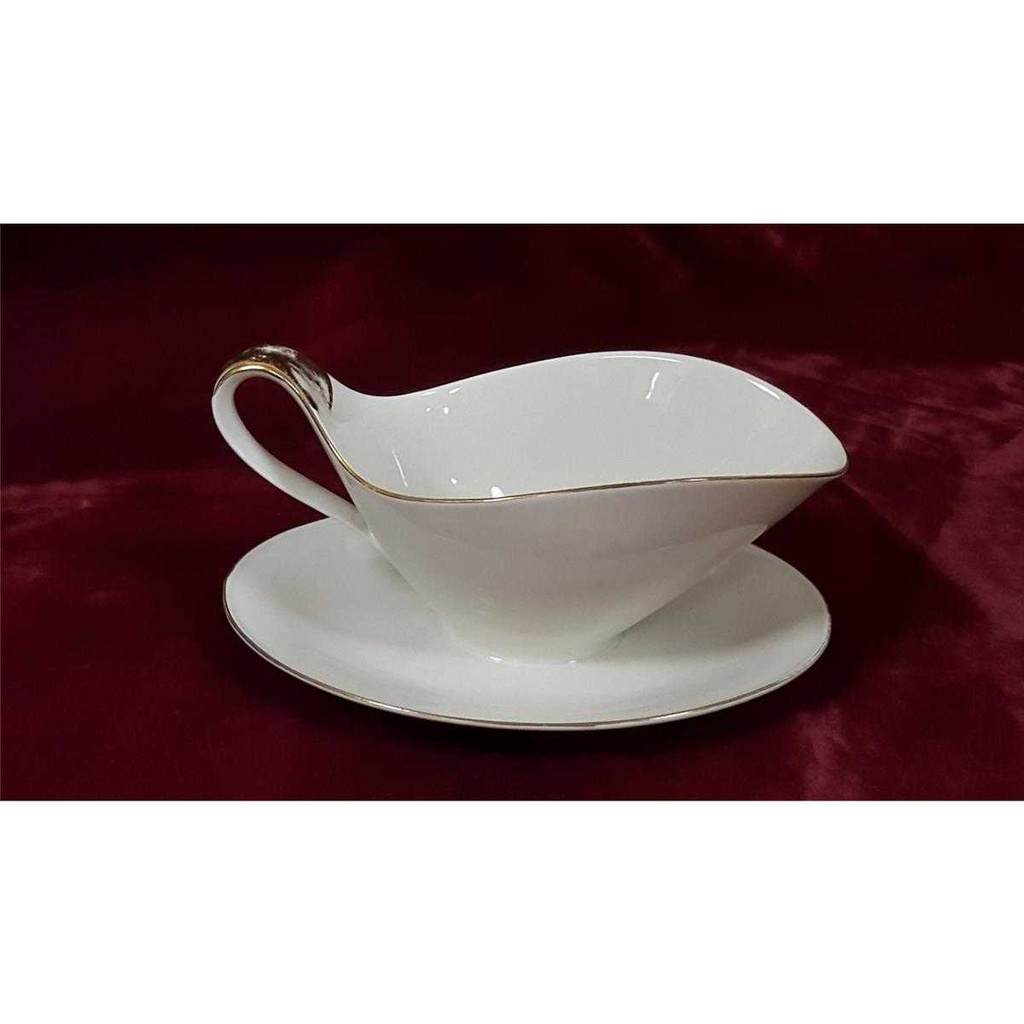 [458128354] Sauciere Goldrand Tirschenreuth Elfenbein Beige gebraucht - gut Bild 4