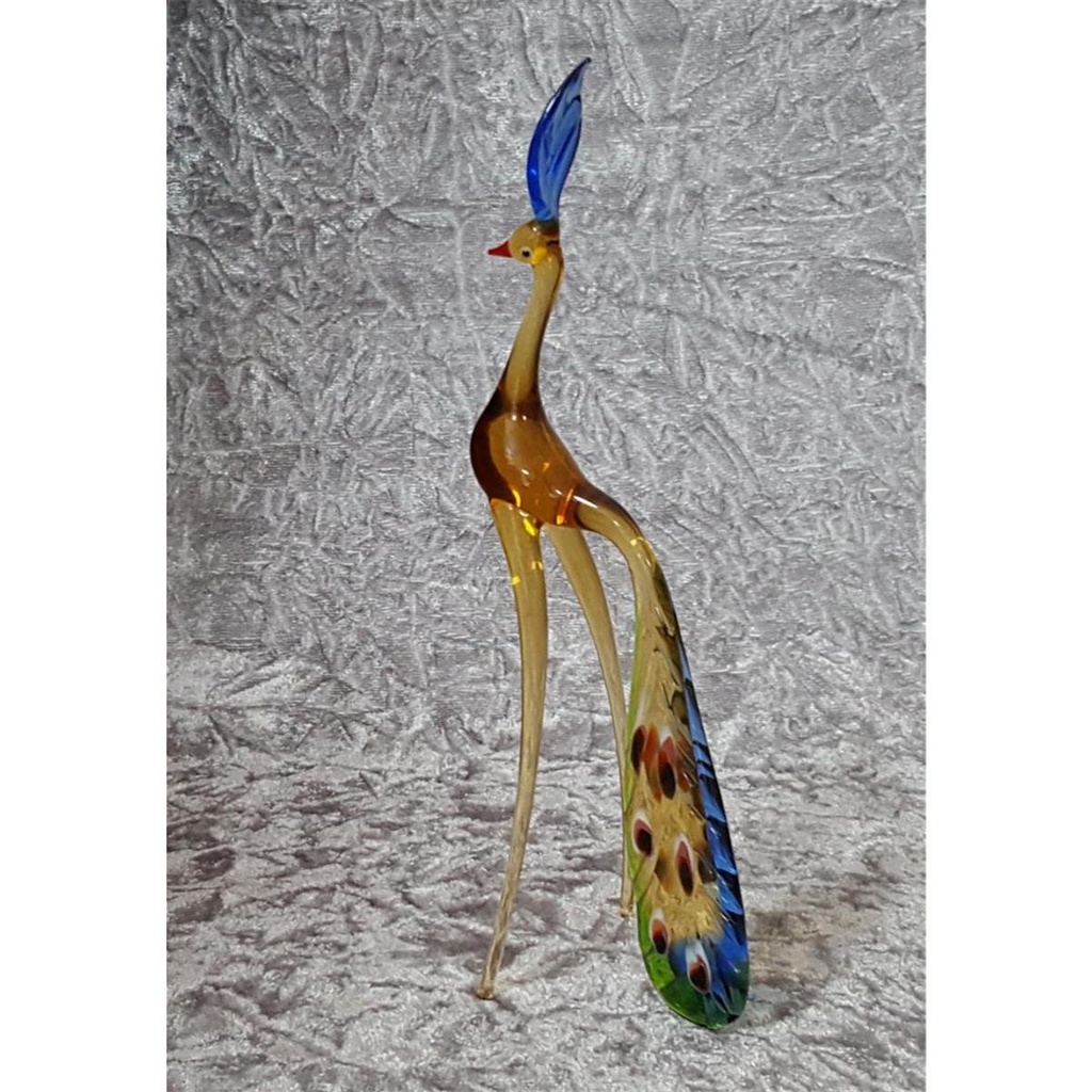 [458128356] Glasfigur Dekofigur Pfau H 21 cm Bild 4