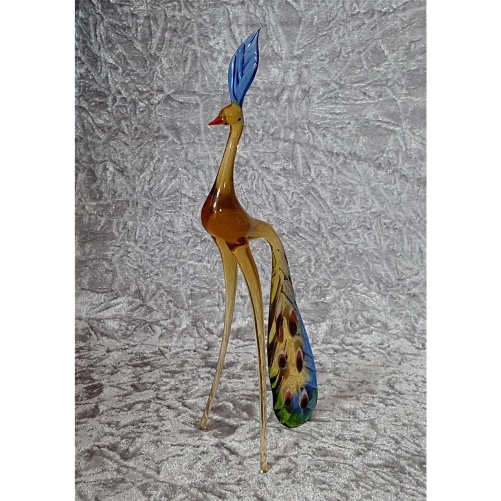 [458128356] Glasfigur Dekofigur Pfau H 21 cm Bild 5