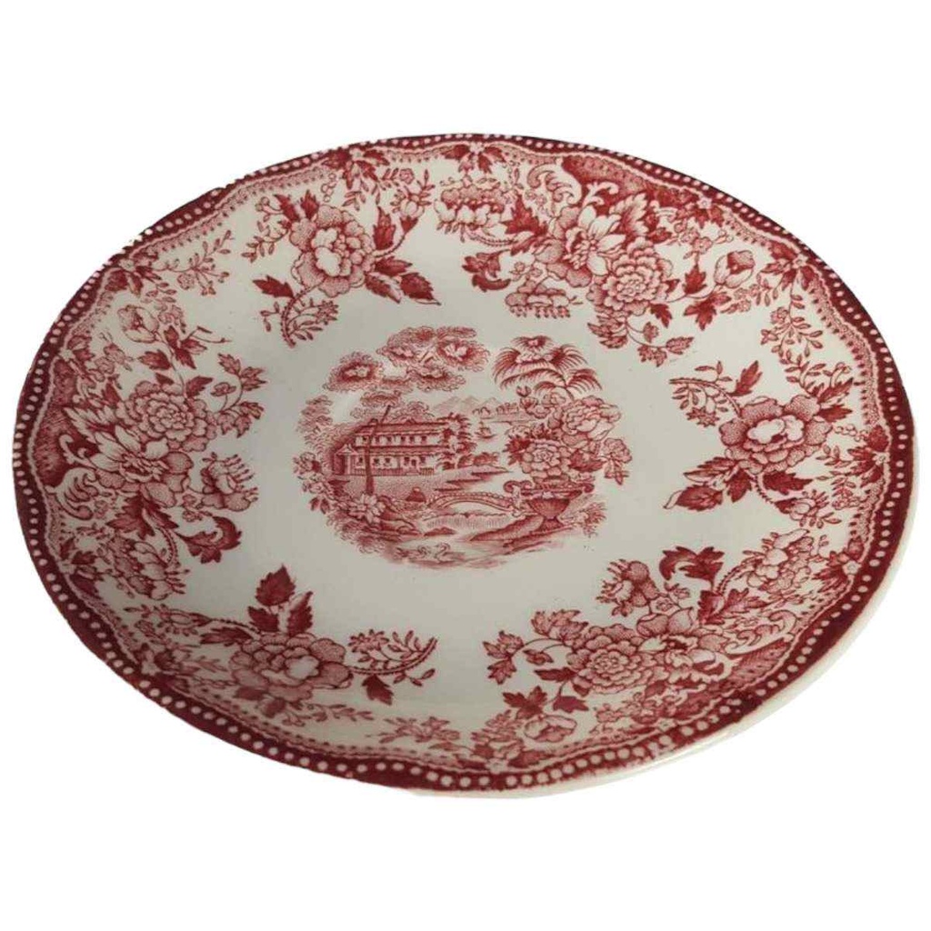 [458128431] Untertasse für Kaffee 14,5 cm Alfred Meakin Tonquin Rot Bild 2