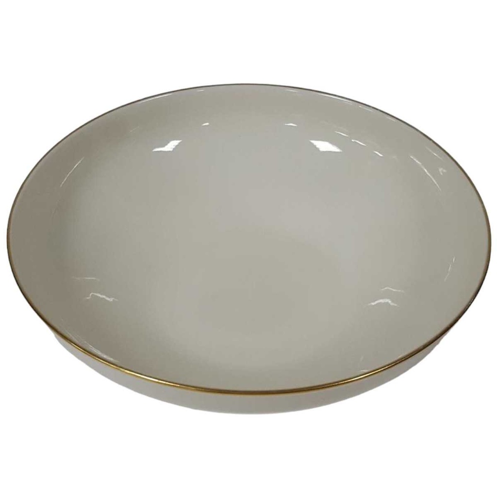[458128478] Schüssel Goldrand 24,5 cm KPM Krister 0217 Elfenbein Beige gebraucht - gut Bild 2