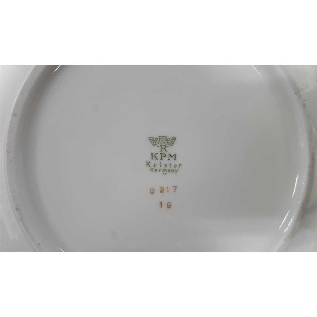 [458128478] Schüssel Goldrand 24,5 cm KPM Krister 0217 Elfenbein Beige gebraucht - gut Bild 3