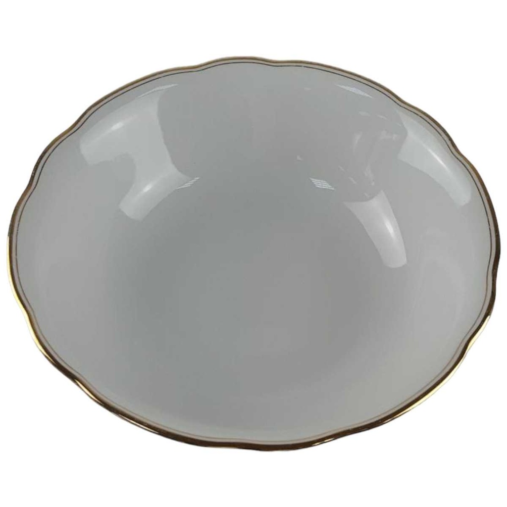 [458128481] Schüssel Goldrand 23 cm Schumann Arzberg Weiß gebraucht - gut Bild 2