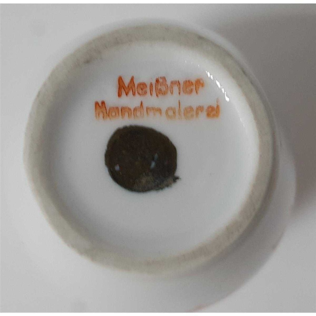 [458128487] Vase Goldrand 6,5 cm Meissen Meißner gebraucht - gut Bild 5