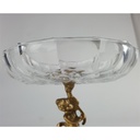 [458128509] Glasschale Snackschale Gebäckschale auf edlem Messingfuß H 14,7 D 15 cm Bild 10