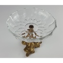 [458128509] Glasschale Snackschale Gebäckschale auf edlem Messingfuß H 14,7 D 15 cm Bild 11