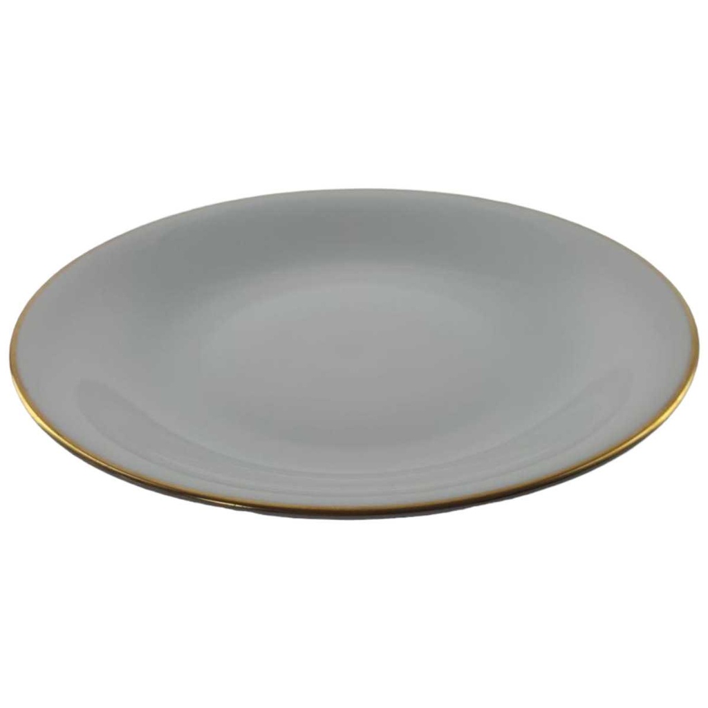 [458128529] Suppenteller Goldrand 23 cm KPM Krister 0201 Weiß gebraucht - gut Bild 2