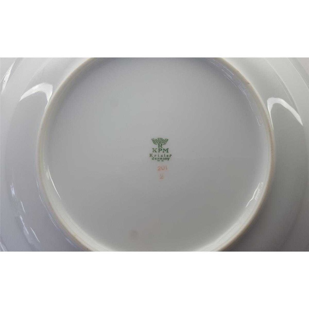 [458128529] Suppenteller Goldrand 23 cm KPM Krister 0201 Weiß gebraucht - gut Bild 6
