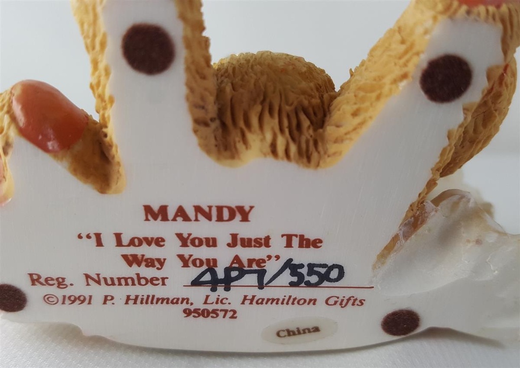 [45812853] Figur Cherished Teddies Mandy I Love You Just The Way Are 1991 gebraucht - sehr gut Bild 5