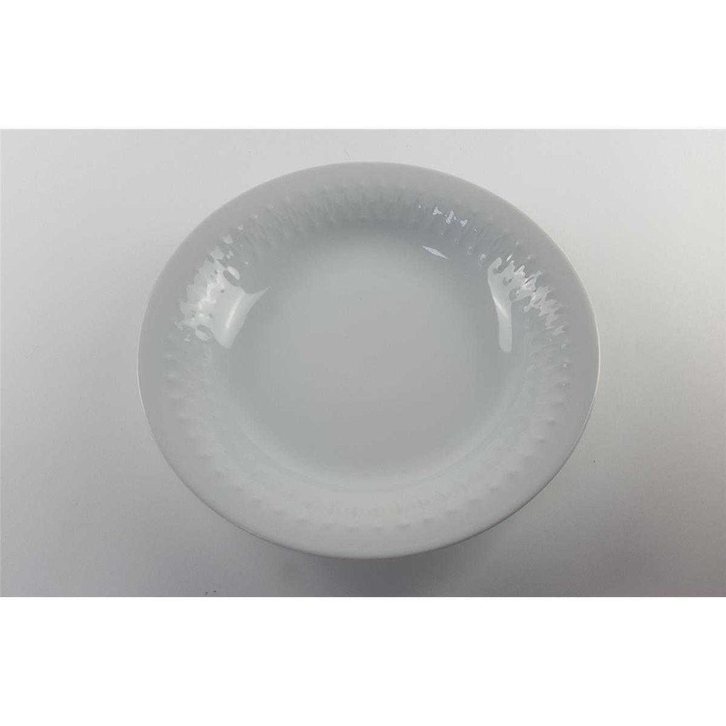 [458128557] Suppenteller 22,4 cm Mitterteich Reliefrand Weiß gebraucht - gut Bild 3