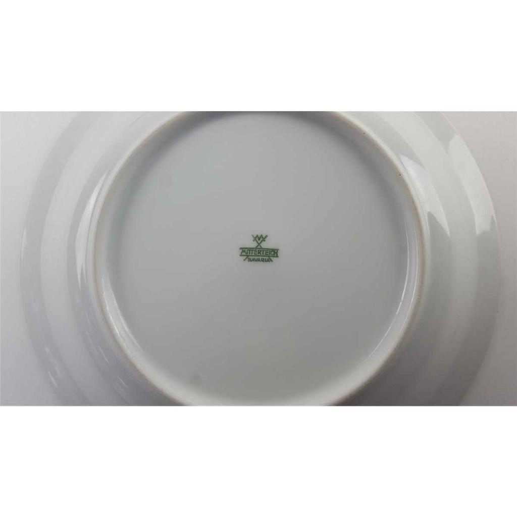 [458128557] Suppenteller 22,4 cm Mitterteich Reliefrand Weiß gebraucht - gut Bild 6