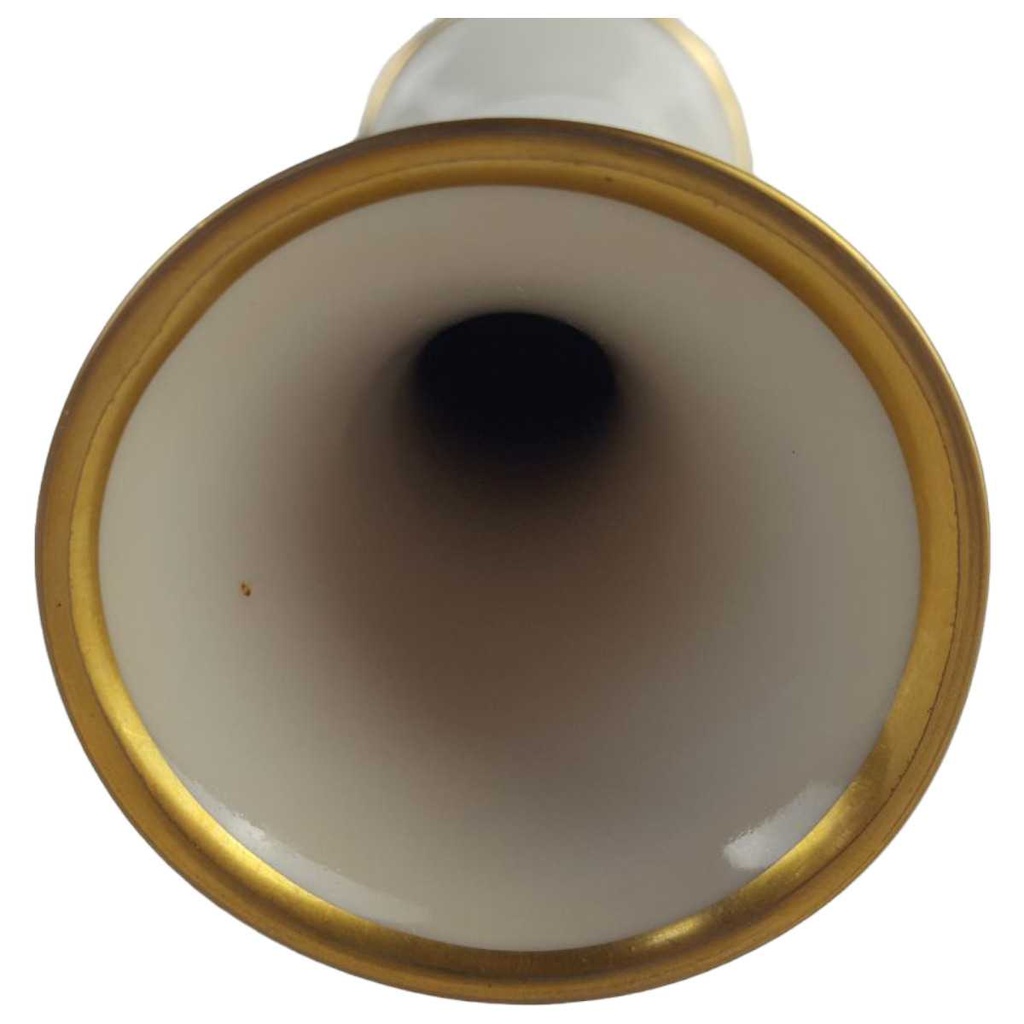 [458128561] Vase Goldrand 29 cm Lindner Porzellan Weiß Bavaria gebraucht - defekt Bild 2
