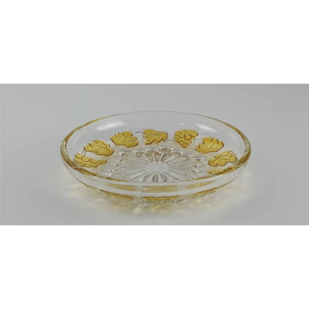 [458128571] Glasschale mit 6xSchälchen Weintrauben Relief Dekor gelb Set 7 tlg Bild 4