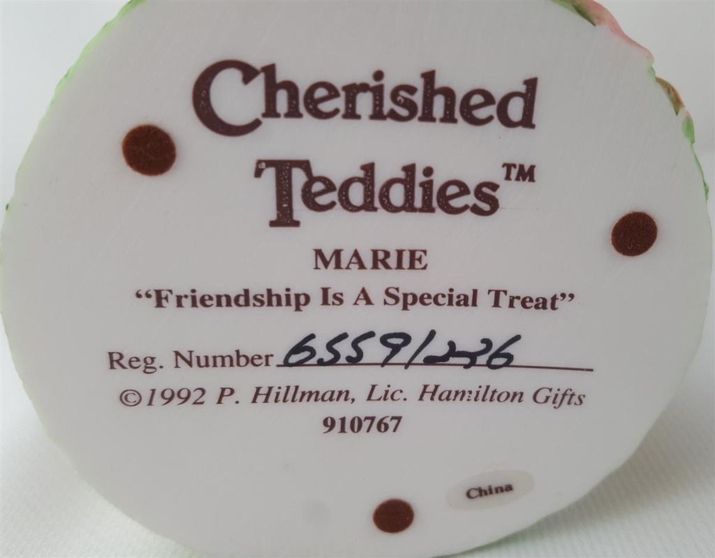 [45812858] Figur Cherished Teddies Marie Friendship Is A Special Treat 1992 gebraucht - sehr gut Bild 6