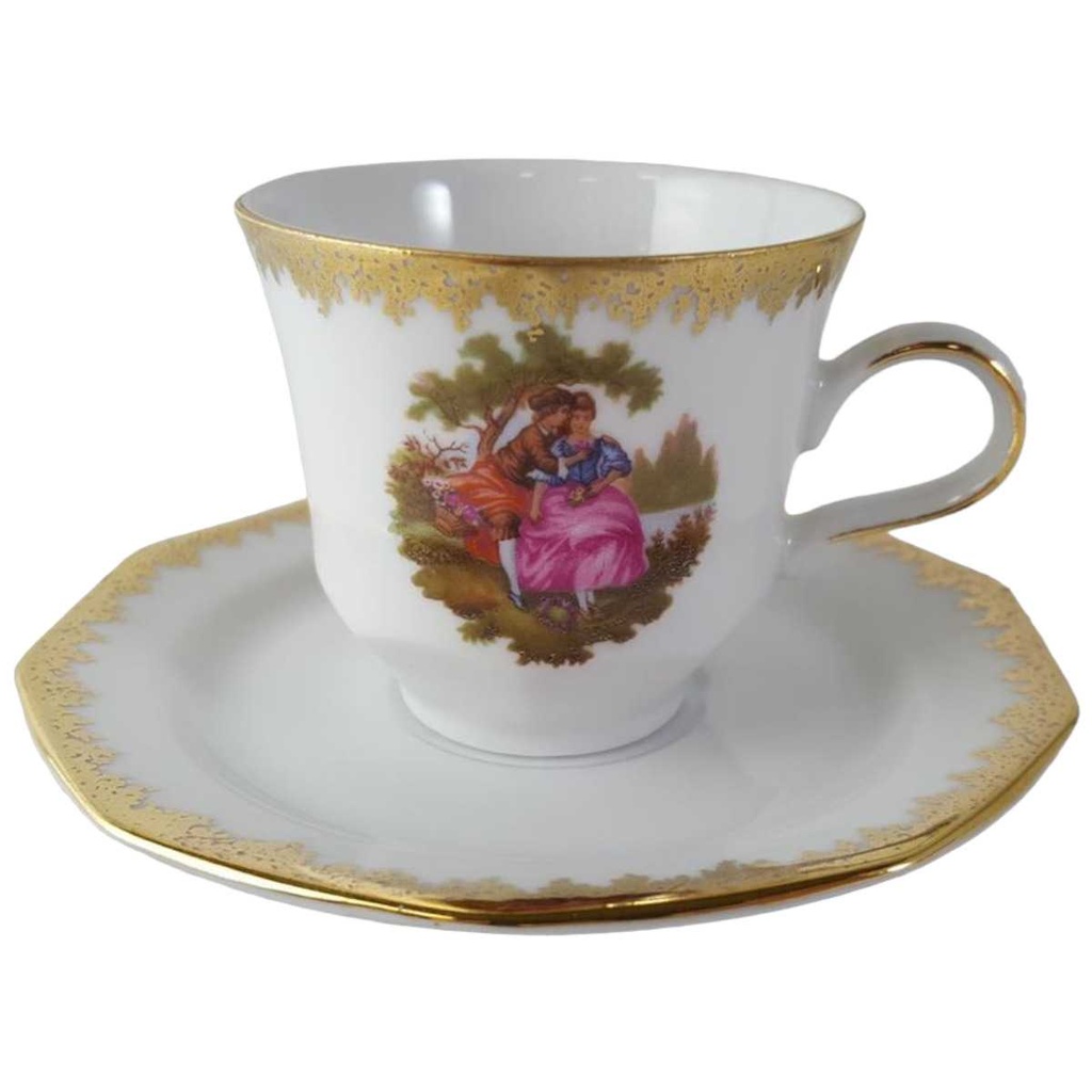 [45812880] Espressotasse mit Untertasse & Winterling Marktleuthen Fragonard Liebespaar Bild 2