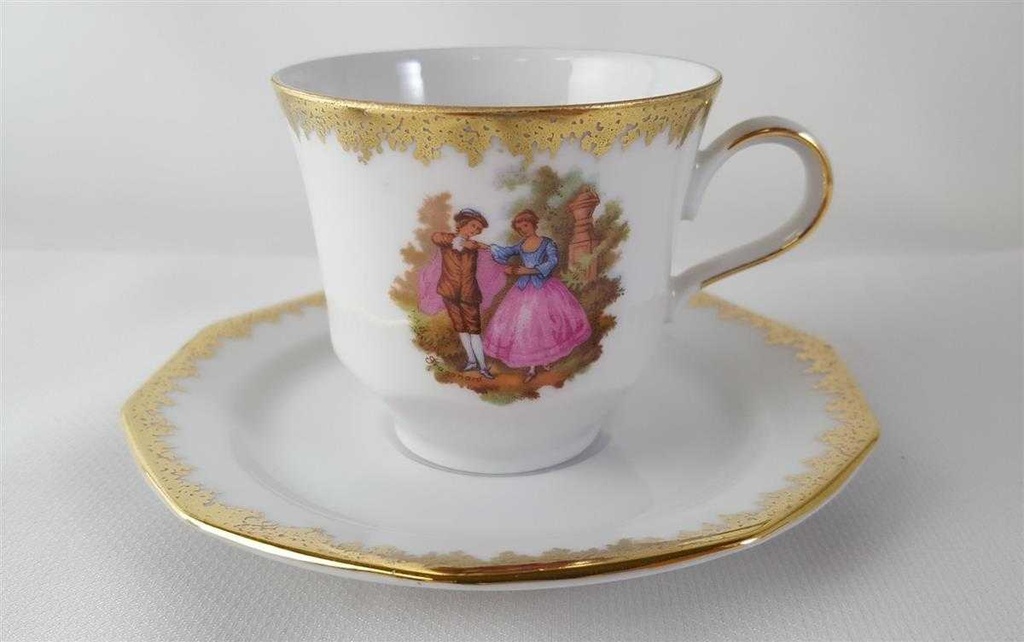 [45812880] Espressotasse mit Untertasse & Winterling Marktleuthen Fragonard Liebespaar Bild 3