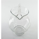 [458128818] Glaskrug Glas Wasserkanne Kanne Trauben Schliff H 19,5 cm Bild 4