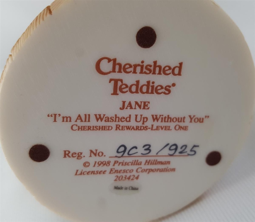[45812882] Figur Cherished Teddies Jane I'm All Washed Up Without You 1998 gebraucht - sehr gut Bild 6
