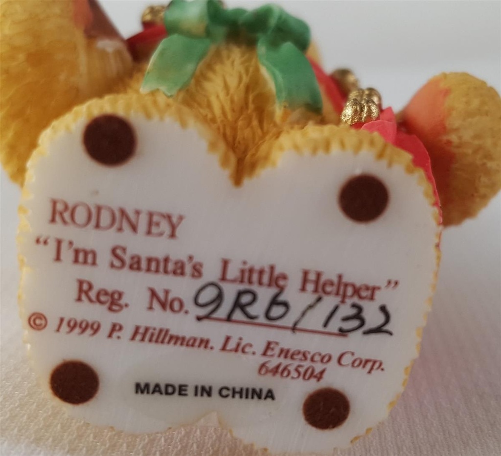 [45812883] Figur Cherished Teddies Rodney I'm Santa's Little Helper 1999 gebraucht - sehr gut Bild 5