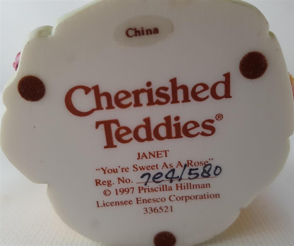 [45812918] Figur Cherished Teddies Janet You're Sweet As A Rose 1997 gebraucht - sehr gut Bild 5