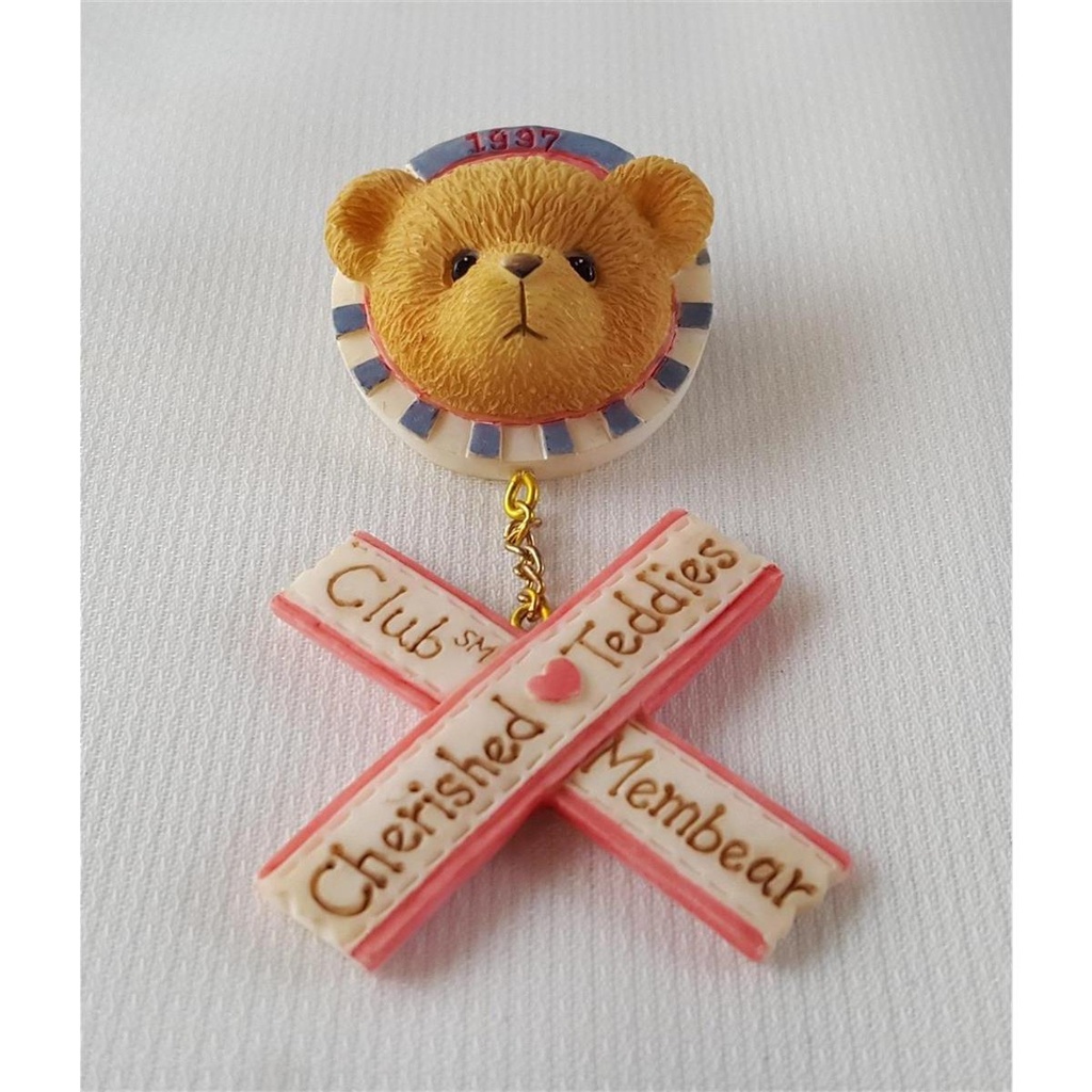 [45812929] Figur Cherished Teddies Clab Membear Brosche Anstecknadel 1996 gebraucht - sehr gut Bild 2