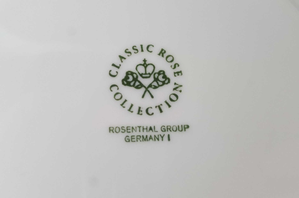 [45812930] Untertasse für Suppe/Sauciere Suppe 19 cm Rosenthal Monbijou grüne Ranke gebraucht - sehr gut Bild 4